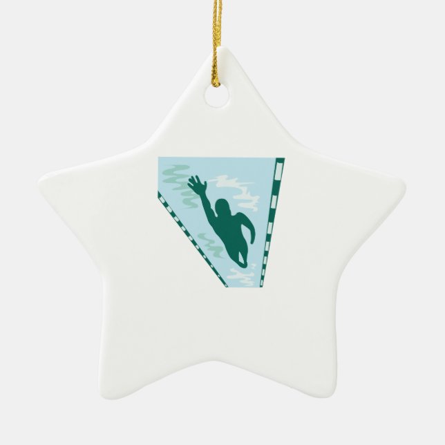 Varvsimmare Julgransprydnad Keramik (Framsidan)