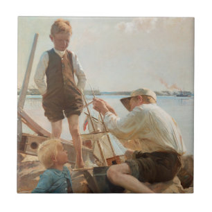 Varvsindustrin (av Albert Edelfilt) Kakelplatta