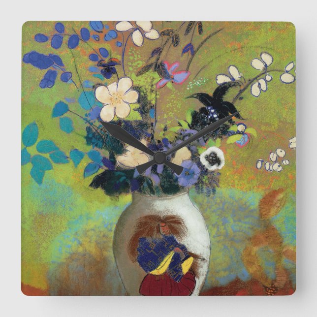 Vas au Guerrier Japonais (japanska Warrior Vas) Fyrkantig Klocka (Framsida)