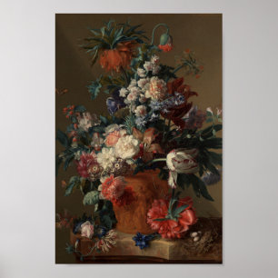 Vas av blommaklassikermålning poster