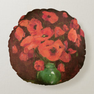 Vas av blommor 2 rund kudde