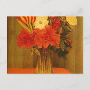 Vas av blommor av Henri Rousseau Vykort