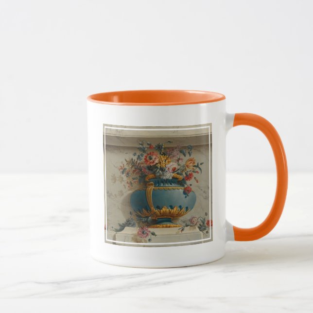 Vas av blommor i en Niche Mugg (Höger)