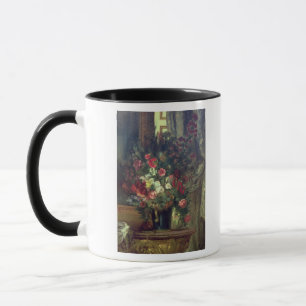 Vas av blommor på en trösta, 1848-49 mugg