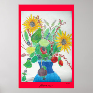 Vas, blomma av Lauren Poster