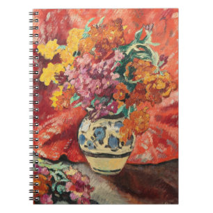 Vas de Fleurs à la Draperie Rouge Louis Valtat Anteckningsbok