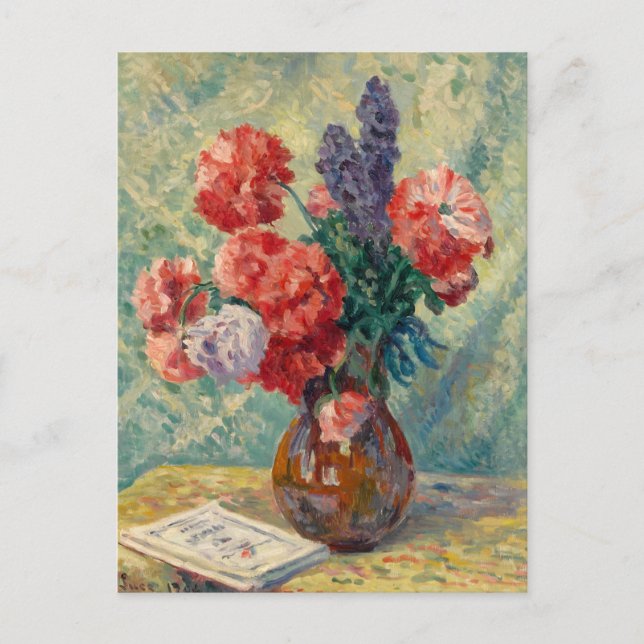 Vas de Fleurs | Maximilien Luce Vykort (Framsida)