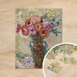 Vas dekorerat med emones | Louis Valtat Pussel<br><div class="desc">Vas dekorerat med Anemones och Gult Savannah Daisy | Vas décoré aux anémones et marguerites jaunes de savane (cirka 1908) | Originalteckning av Fransk konstnären Louis Valtat (1869-1952). Målningen skildrar ett liv av vackra blommor i vas. Använda verktygen för att lägga till anpassningsbar eller anpassa bilden.</div>