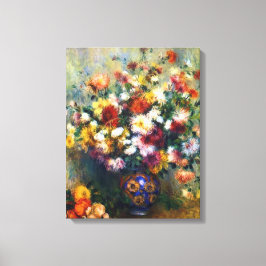 Vas i Chrysanthemums Renoir Fine Art Canvastryck