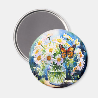 Vas i Daisyns Blommigt för Söt Magnet