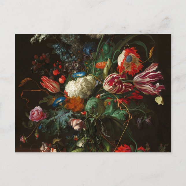 Vas i Flowers, 1660 av Jan Davidsz of Heem Vykort (Framsida)
