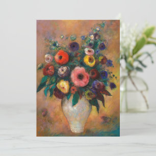 Vas i Flowers, 1928 av Odilon Redon Julkort