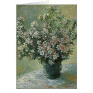 Vas i Flowers av Claude Monet Hälsningskort