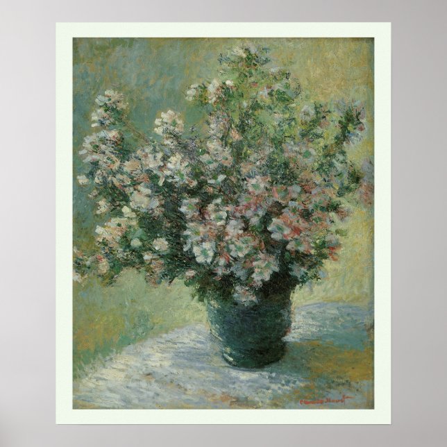 Vas i Flowers av Claude Monet Poster (Framsidan)