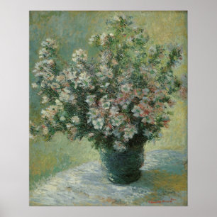 Vas i Flowers av Claude Monet Poster