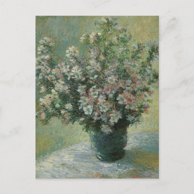 Vas i Flowers av Claude Monet Vykort (Framsida)