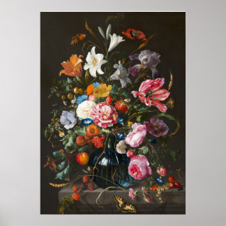 Vas i Flowers av Jan Davidsz de Heem. Poster