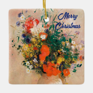 Vas i Flowers av Redon God jul Julgransprydnad Keramik