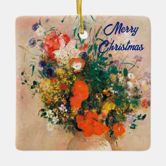 Vas i Flowers av Redon God jul Julgransprydnad Keramik (Framsida)
