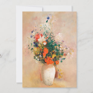 Vas i Flowers av Redon Post Impressionist Kort
