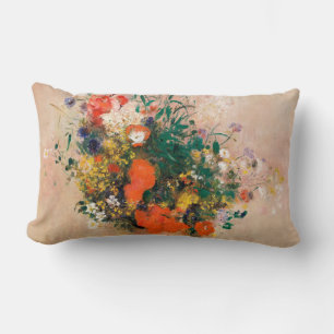 Vas i Flowers av Redon Post Impressionist Lumbarkudde