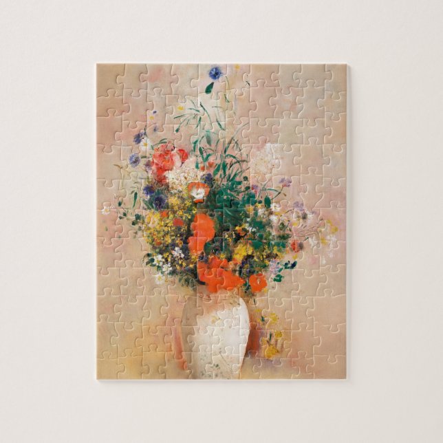 Vas i Flowers av Redon Post Impressionist Pussel (Vertikal)