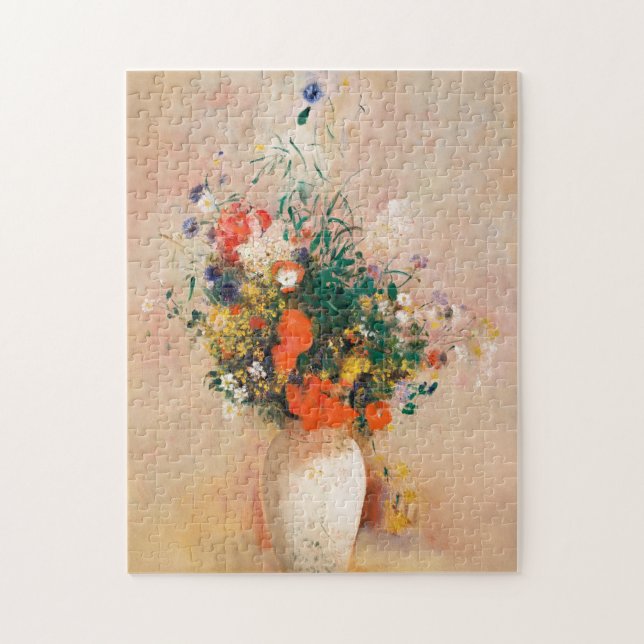 Vas i Flowers av Redon Post Impressionist Pussel (Vertikal)