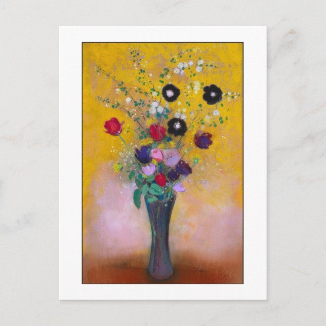 Vas i Flowers av Redon Vykort (Framsida)