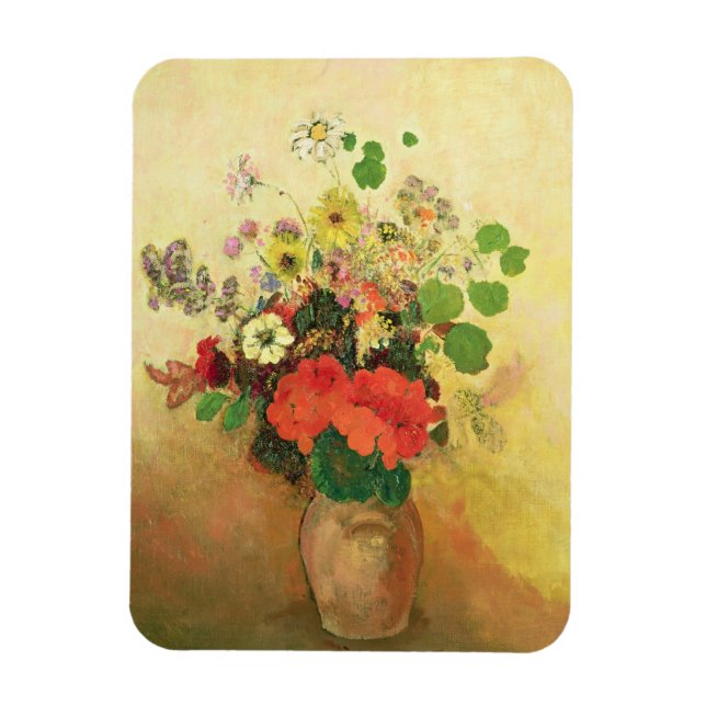 Vas i Flowers, c.1908-10 (olja på arbetsyta) Magnet (Vertikal)