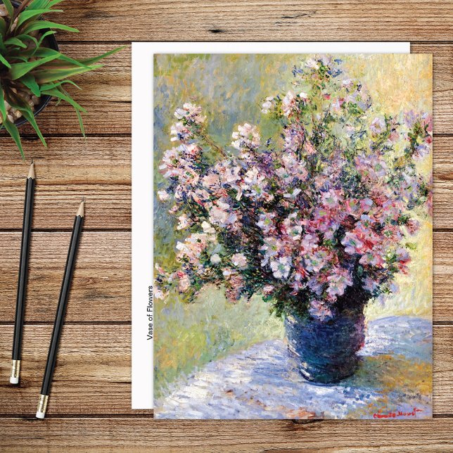 Vas i Flowers Claude Monet Vykort (Skapare uppladdad)