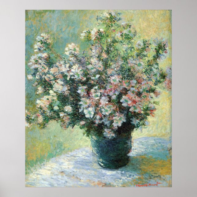 Vas i Flowers Fine Art av Claude Monet Poster (Framsidan)