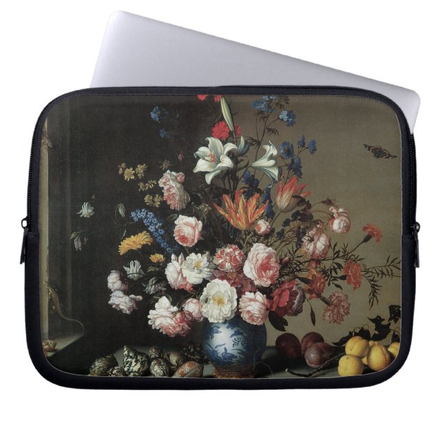 Vas i Flowers, genom Window, Balthasar van der Ast Laptop Fodral (Framsidan)