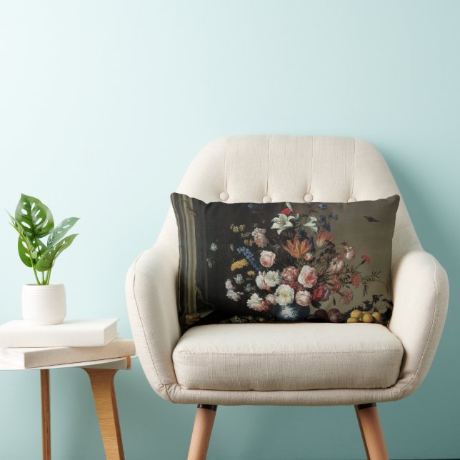 Vas i Flowers, genom Window, Balthasar van der Ast Lumbarkudde (Stol)