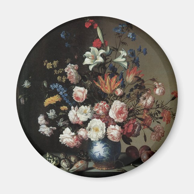Vas i Flowers, genom Window, Balthasar van der Ast Magnet (Framsidan)