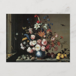 Vas i Flowers, genom Window, Balthasar van der Ast Vykort