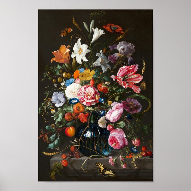 Vas i Flowers | Jan Davidsz de Heem Poster (Framsidan)