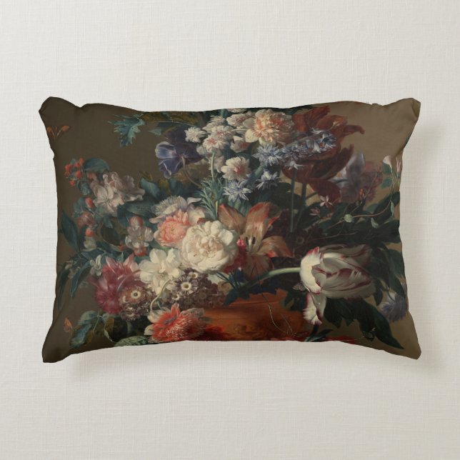 Vas i Flowers - Jan van Huysum Prydnadskudde (Framsidan)