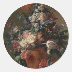 Vas i Flowers - Jan van Huysum Runt Klistermärke