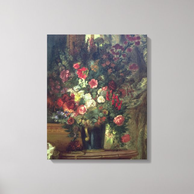 Vas i Flowers på konsol, 1848-49 Canvastryck (Framsida)