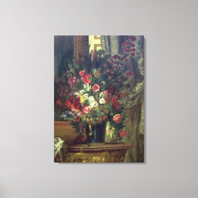 Vas i Flowers på konsol, 1848-49 Canvastryck (Framsida)