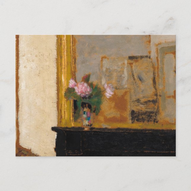 Vas i Flowers på Mantelpart, 1900 av Vuillard Vykort (Framsida)
