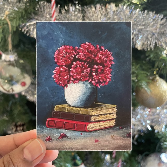 Vas i Flowers Rosa Blue Bokar Reading Life Poster (Skapare uppladdad)