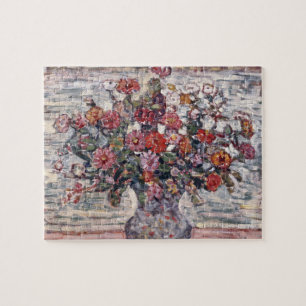 Vas i Flowers, Zinnias av Maurice Prendergast Pussel