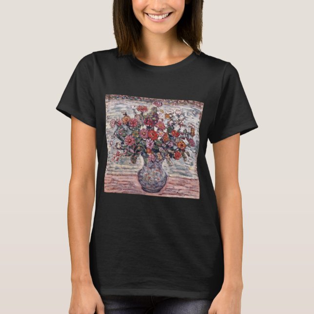 Vas i Flowers, Zinnias av Maurice Prendergast T Shirt (Framsida)