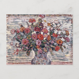 Vas i Flowers, Zinnias av Maurice Prendergast Vykort