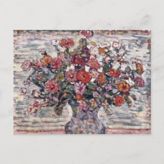 Vas i Flowers, Zinnias av Maurice Prendergast Vykort