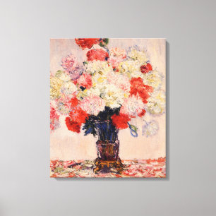 Vas i Peonies Monet Fine Art Canvastryck