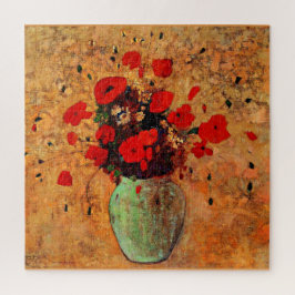 Vas i Poppies av Odilon Redon Pussel
