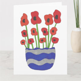 Vas i Poppies Contemporary Art Kort