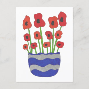 Vas i Poppies Contemporary Art Vykort